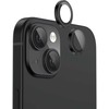 Evelatus iPhone 15 / 15 Plus Kameras Objektīva Aizsargstikls Armor Juodas Metāla Rāmis