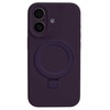 Evelatus iPhone 16 Premium MagSafe ar statīvu Soft Touch Silikona Vāciņš Purpura