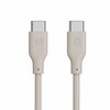 Evelatus Ultra-Mīksta Silikona USB-C uz USB-C Kabelis 1.2M 60W Ātrā Uzlāde Balts