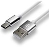 everActive kabelis USB-C 1m - Baltas, silikonas, greitas įkrovimas, 3A - CBS-1CW