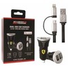 Ferrari pakrovėjas FEBCCCBUNBK 2in1 MFI Lightning/micro USB juoda/juoda