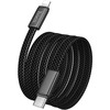 Plokščias USB C į Lightning kabelis Hoco PD 30W 1 m X125 juodas