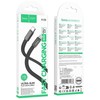 Plokščias kabelis USB C į USB C Hoco 3A 60W 1 m X125 baltas