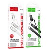 Plokščias kabelis USB C į USB C/iP 2in1 Hoco 3A 60W 1 m X125 juodas