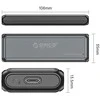 Orico DDM2-C3 M.2 NVME USB-C 3.2 10Gb/s Disk Drive – pilkos spalvos