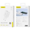 Foneng EU56 1xUSB-A, 1xUSB-C, 20W maitinimo įkroviklis (baltas)
