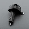 Car charger Forcell F-Energy Alu USB C + USB A + retractable cable USB C PD QC4.0 SFC2.0 3A 75W juodas
