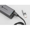 Cable 4in1 USB C / USB A to USB C / Lightning Forcell F-Energy QC PD 3A 60W 1 m C241 chrome