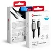USB A tipo į „Lightning“ tipo laidas „Forcell F-Energy“ 2,4A 12W, Cafule 2 m, C257, juodas
