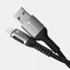 USB A tipo laidas su „Lightning“ jungtimi Forcell F-Energy 2,4A 12W Cafule 0,5 m, C257, juodas