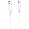 USB A į Micro USB laidas Forcell F-Energy QC3.0 2,4A 18W silikoninis 1 m C341 baltas