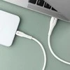 USB A į USB C laidas Forcell F-Energy QC4.0 3A 66W silikoninis 1 m C342 baltas
