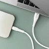 Cable USB A to Lightning Forcell F-Energy 2,4A 12W Silicone 1 m C343 baltas