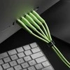 USB A tipo laidas su „Lightning“ jungtimi Forcell F-Energy 2,4A 12W silikoninis, 1 m, C343 žalias