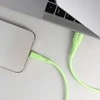 USB A tipo laidas su „Lightning“ jungtimi Forcell F-Energy 2,4A 12W silikoninis, 1 m, C343 žalias