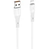 Cable USB A to Lightning Forcell F-Energy 2,4A 12W Silicone 1 m C343 baltas