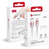 USB A į Micro USB laidas Forcell F-Energy QC3.0 2,4A 18W gradientas 1 m C351 baltas