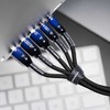 USB A į Micro USB laidas Forcell F-Energy QC3.0 2,4A 18W gradientas 1 m C351 juodas