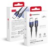 USB A į Micro USB laidas Forcell F-Energy QC3.0 2,4A 18W gradientas 1 m C351 juodas
