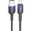 USB A tipo laidas su „Lightning“ jungtimi Forcell F-Energy 2,4A 12W gradientinis 1 m, C353, juodas