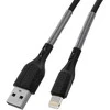 USB A tipo į „Lightning“ tipo laidas „Forcell F-Energy“ 2,4A 12W, anglies pluošto, 1 m, CB-01A, juodas