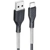 USB A į USB C laidas Forcell F-Energy QC4.0 5A 60W Carbon 1 m CB-02A juodas