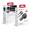 Automobilinis įkroviklis Forcell F-Energy Carbon USB C QC3.0 PD 3A 20W + laidas USB C į USB C CC50-1C juodas