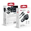 Automobilinis įkroviklis Forcell F-Energy Carbon USB C QC3.0 PD 3A 20W + laidas USB C - Lightning CC50-1C juodas