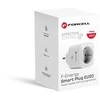 FORCELL F-ENERGY EU02 išmanusis kištukas 230V su WiFi, programuotoju ir Tuya/Amazon Alexa palaikymu - baltas