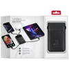 FORCELL F-ENERGY F10K6 daugiafunkcis nešiojamas įkroviklis su įmontuotais C tipo ir „Lightning“ laidais PD QC3.0 3A 22,5W 10000 mAh juodas