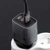 Phone charger Forcell F-Energy GaN III 2 x USB C + USB A QC4.0 3,45A PD 70W SAM SFC2.0 with display LCD VT-37 pilka