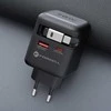 Telefono įkroviklis Forcell F-Energy GaN USB C + USB A + ištraukiamas laidas USB C PD QC4.0 3A 70W VT-R7 pilka