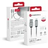USB A į USB C laidas Forcell F-Energy QC3.0 66W metalinis 1 m C234 sidabrinis