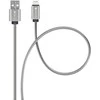 USB A tipo laidas su „Lightning“ jungtimi Forcell F-Energy 2,4A 12W, metalinis, 1 m, C236, sidabrinis