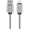 USB A tipo laidas su „Lightning“ jungtimi Forcell F-Energy 2,4A 12W, metalinis, 1 m, C236, sidabrinis