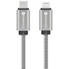 USB C - Lightning laidas Forcell F-Energy PD 3A 27W metalinis 1 m C238 sidabrinis