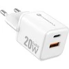 Phone charger Forcell F-Energy Mini GaN III USB C + USB A QC4.0 PD 20W VT-35A baltas 0INT