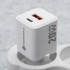 Telefono įkroviklis Forcell F-Energy Mini GaN III USB C + USB A QC4.0 PD 20W VT-35A baltas 0INT