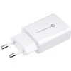 Įkroviklis Forcell + type-C kabelis (1xUSB 2.4A 18W) baltas
