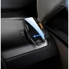 Belaidis automobilio telefono laikiklis Forcell F-Grip HS6 15W priekiniam stiklui / ventiliacijos angai juodas