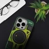 „iPhone 16 PRO“ dėklas su „Forcell F-Protect Levels“ dvigubo sluoksnio 4D technologija, suderinamas su „Military Drop-Test cyber žalias“.