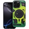 „iPhone 16 PRO MAX“ dėklas su „Forcell F-Protect Levels“ dvigubo sluoksnio 4D technologija, suderinamas su „Magsafe Military Drop-Test cyber žalias“.