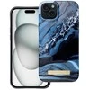 „iPhone 15 PLUS“ dėklas „Forcell F-Protect Mirage“, suderinamas su „Magsafe“ vandenyno marmuro spalvos