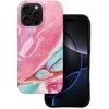 „iPhone 16 PRO MAX“ dėklas „Forcell F-Protect Mirage“, suderinamas su „Magsafe Military Drop-Test“ rožinio marmuro spalvos