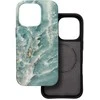 „iPhone 15 PRO Forcell F-Protect Mirage“ dėklas, suderinamas su „Magsafe Military Drop-Test“ žalias marmuras