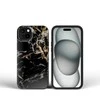 „iPhone 15 PRO MAX“ dėklas „Forcell F-Protect Mirage“, suderinamas su „Magsafe Military Drop-Test“ juodo marmuro danga.