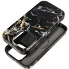 „iPhone 16 PRO Forcell F-Protect Mirage“ dėklas, suderinamas su „Magsafe Military Drop-Test“ juodo marmuro danga