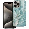 Dėklas Case for iPhone 15 PRO MAX Forcell F-Protect Mirage compatible with Magsafe Military Drop-Test žalias marble