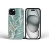 „iPhone 15 PRO MAX“ dėklas „Forcell F-Protect Mirage“, suderinamas su „Magsafe Military Drop-Test“, žalias marmuras