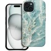 Dėklas Case for iPhone 15 Forcell F-Protect Mirage compatible with Magsafe Military Drop-Test žalias marble